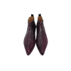 Bota em pele cobra print bordeaux e preto
