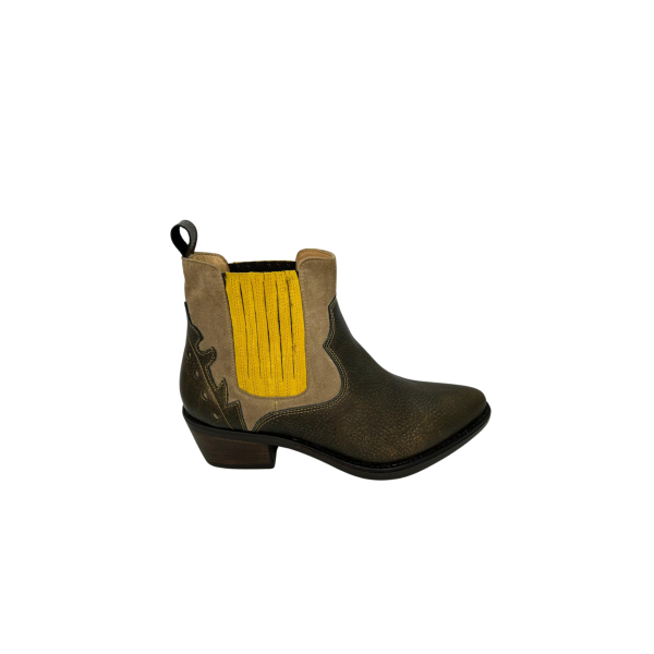 Bota texana em pele old west gold