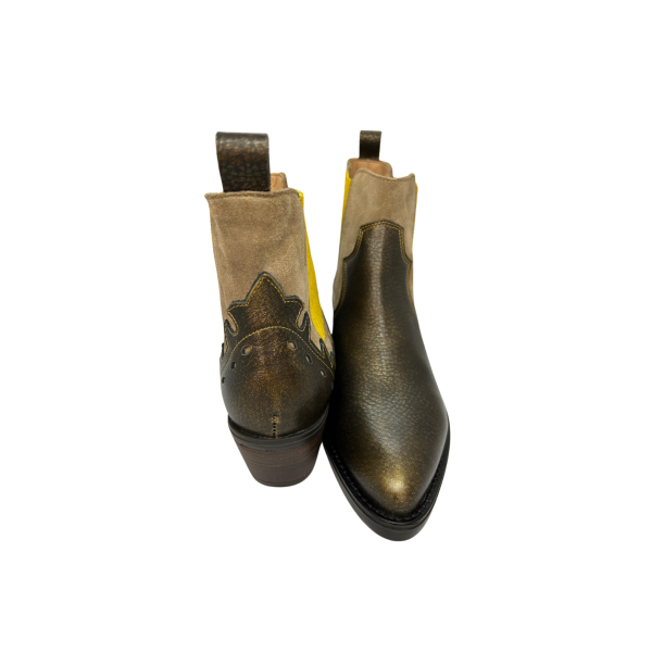 Bota texana em pele old west gold