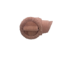 Cinto em pele de crute rosa claro com fivela forrada a pele de crute rosa claro, de diâmetro 10 cm