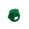 Cinto em pele de crute verde com fivela forrada a pele de crute verde, de diâmetro 10 cm