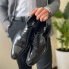 Sapato de homem em pele verniz preto