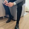 Sapato de homem em pele verniz preto