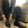 Sapato de homem em pele verniz preto