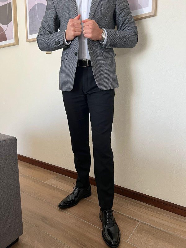 Sapato de homem em pele verniz preto