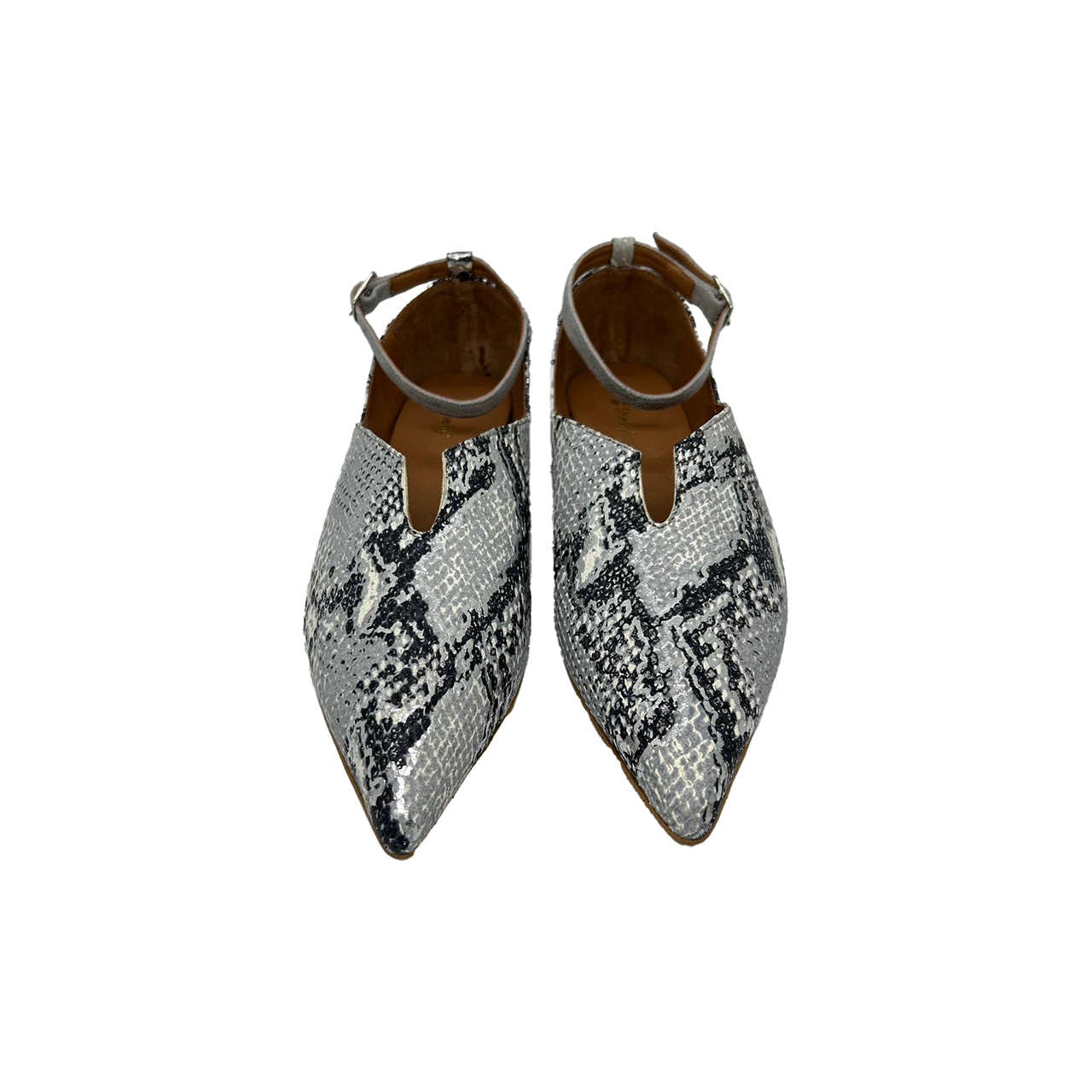 Sapato Raquel Gris Snake Silver