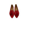 Sapato em pele print escama em vermelho com berloque crute vermelho, forro e palmilha de conforto em pele, sola neolite