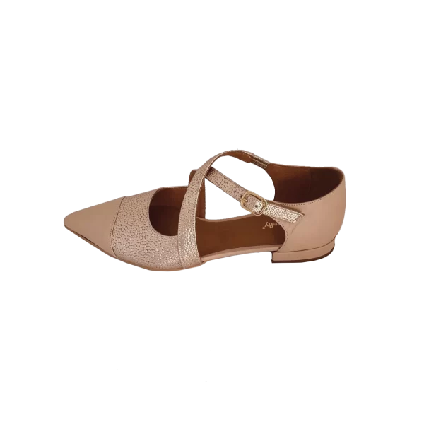 shefly-angel-4 Sandália nude 2 peles - sandália com pele nude e com pele print nude, forro e palmilha de conforto em pele, salto com 2 cm de altura forrado a pele, sola antiderrapante